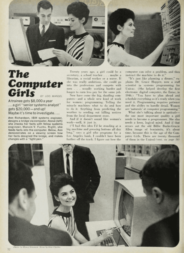 Cosmpolitan article about the Computer Girls