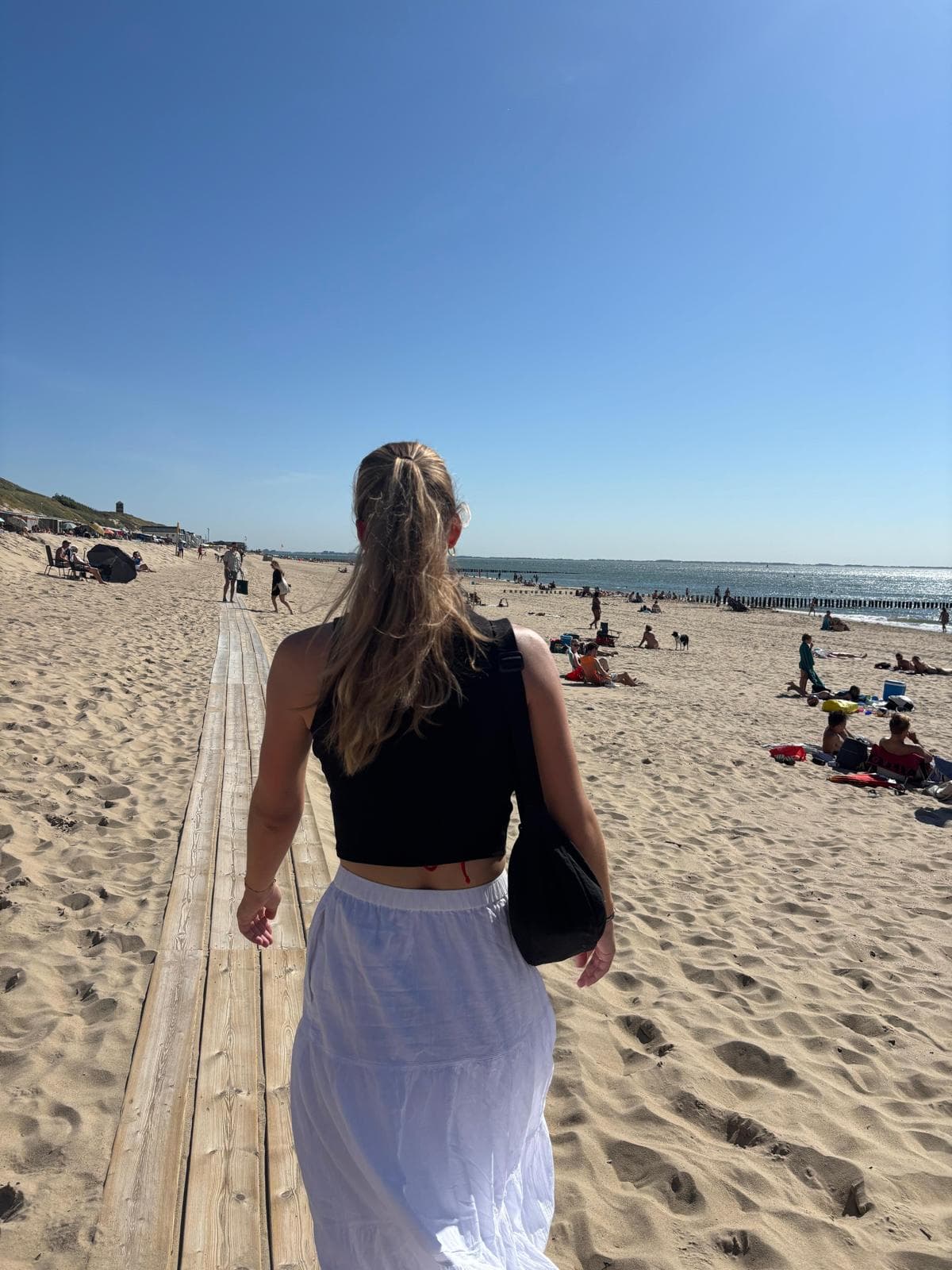 Lonneke at a Dutch beach